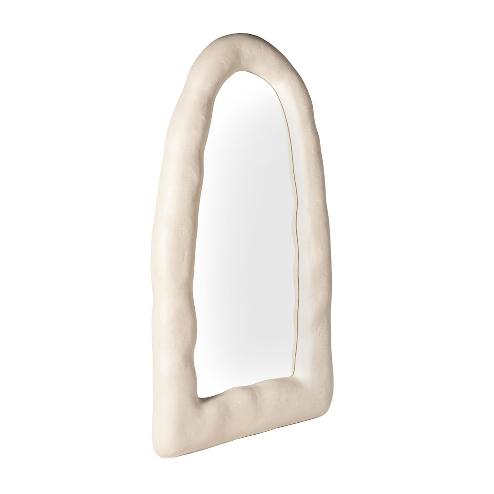 Kaia Cream Textured Small Floor Mirror. Picture 3