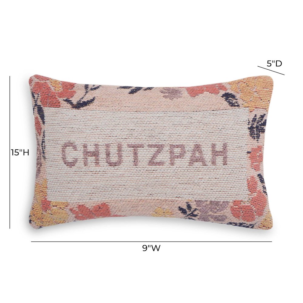 Chutzpah Jacquard Woven Pillow. Picture 5