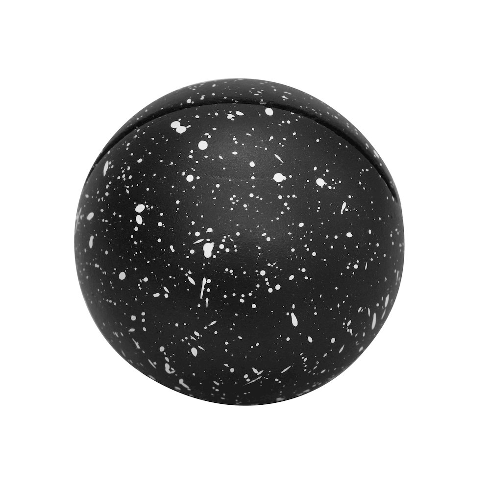 Gabby Speckled Black Round Card Holder - Set of 4. Picture 2