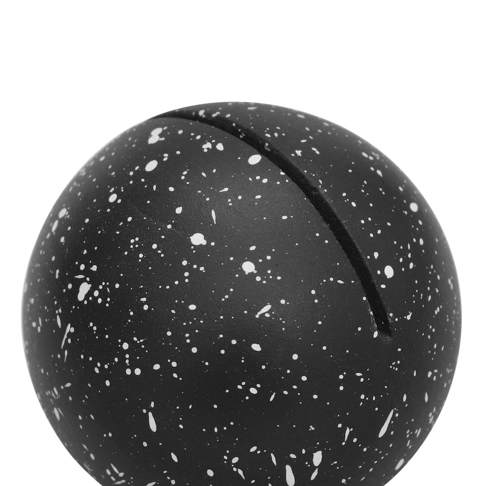 Gabby Speckled Black Round Card Holder - Set of 4. Picture 3