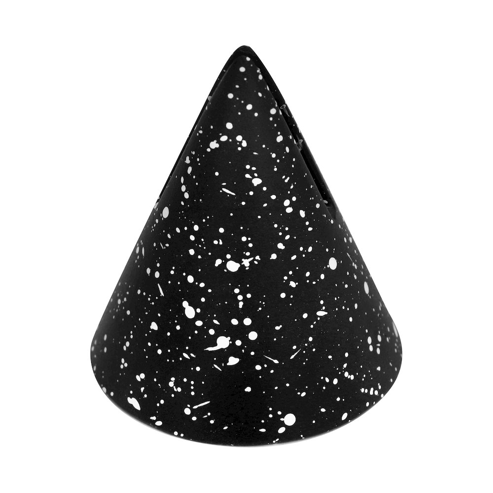 Gabby Speckled Black Cone Card Holder - Set of 4. Picture 2