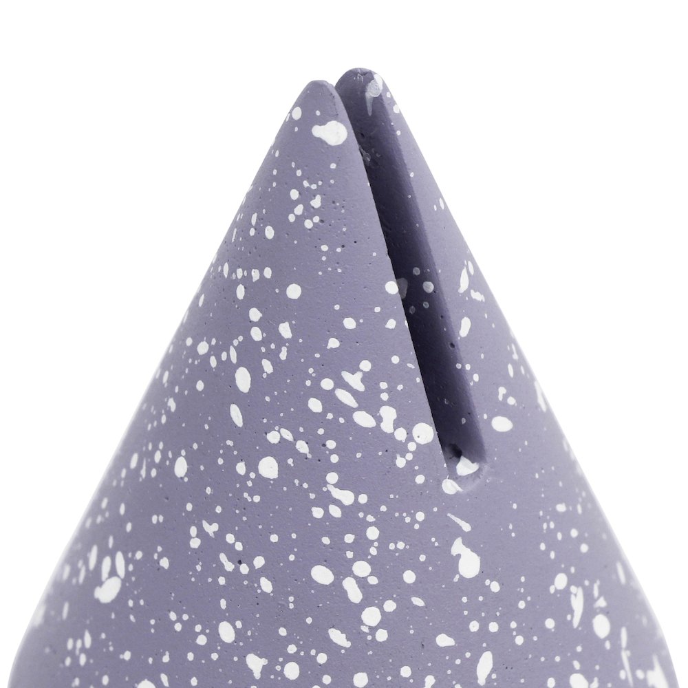 Gabby Speckled Purple Cone Card Holder - Set of 4. Picture 3