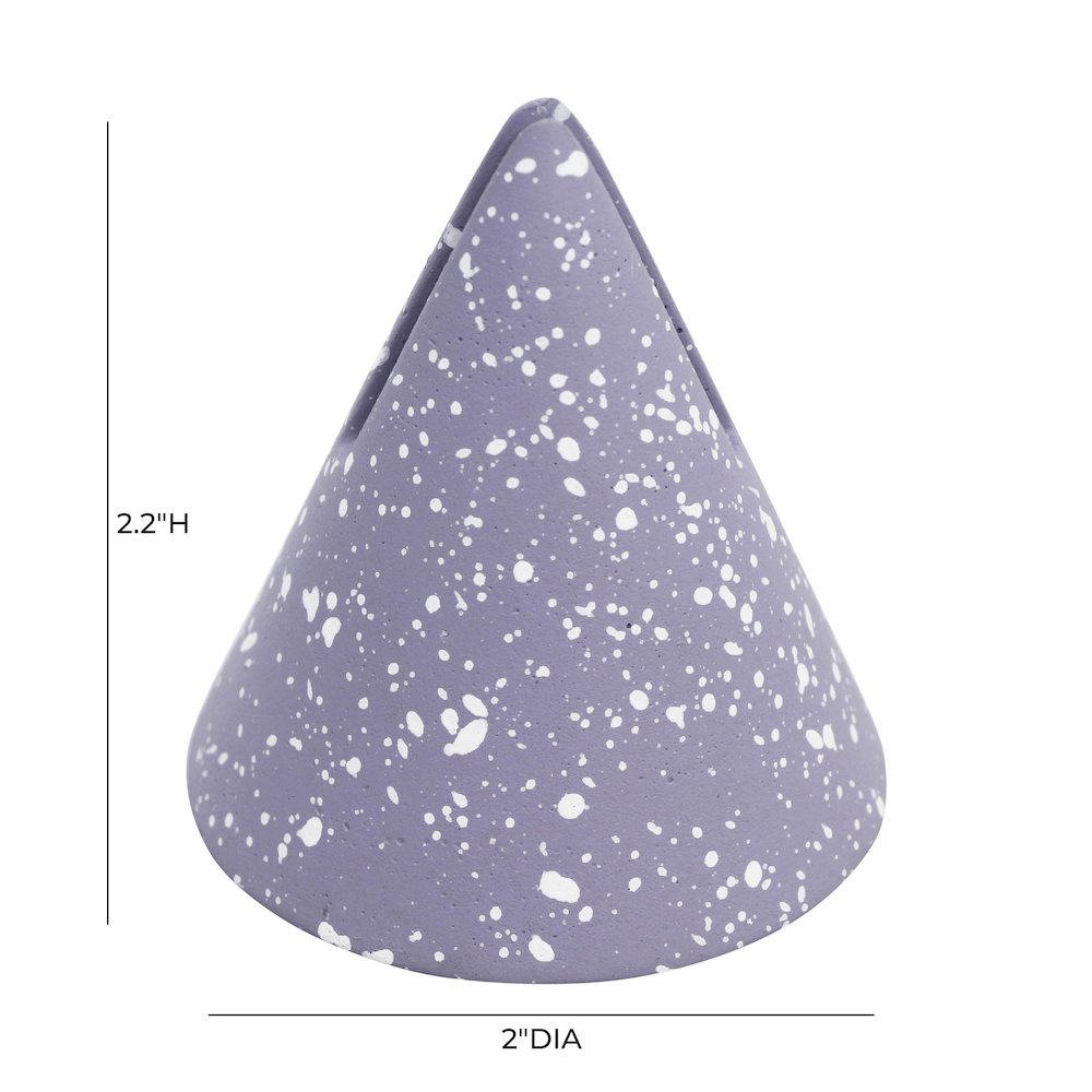 Gabby Speckled Purple Cone Card Holder - Set of 4. Picture 4