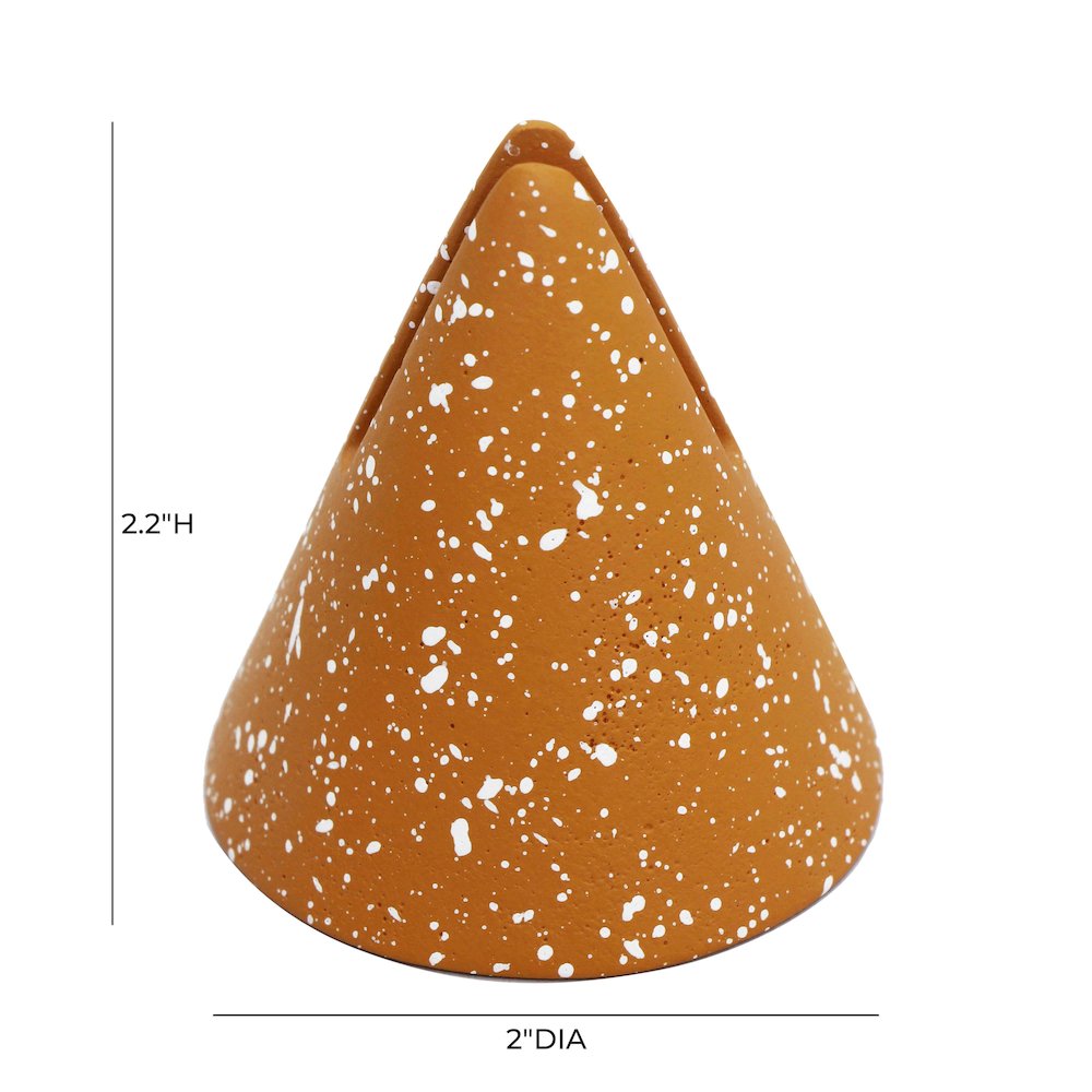 Gabby Speckled Terracotta Cone Card Holder - Set of 4. Picture 4