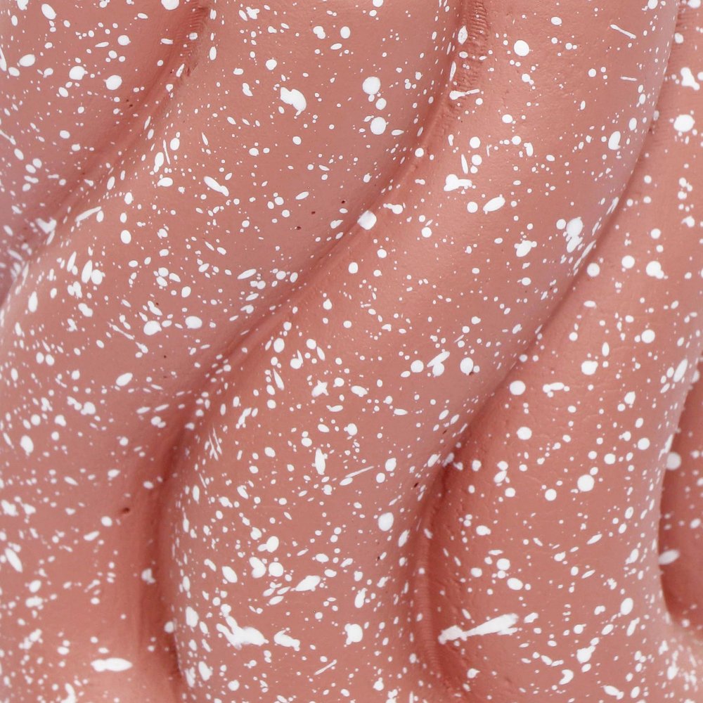 Gabby Speckled Salmon Pink Vase. Picture 5