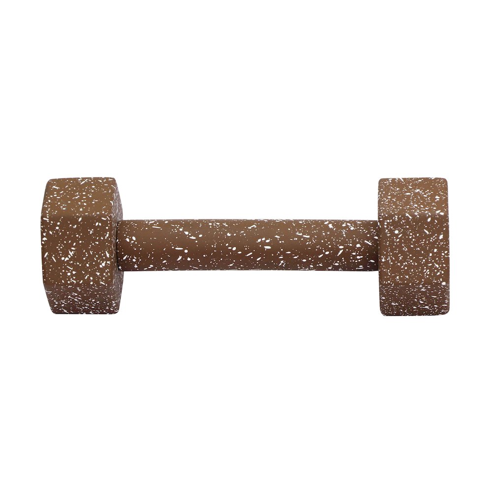 Gabby Speckled Brick Red Decorative Dumbbell. Picture 3