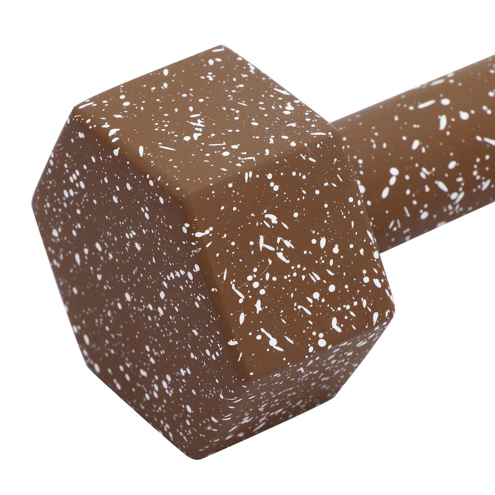 Gabby Speckled Brick Red Decorative Dumbbell. Picture 4