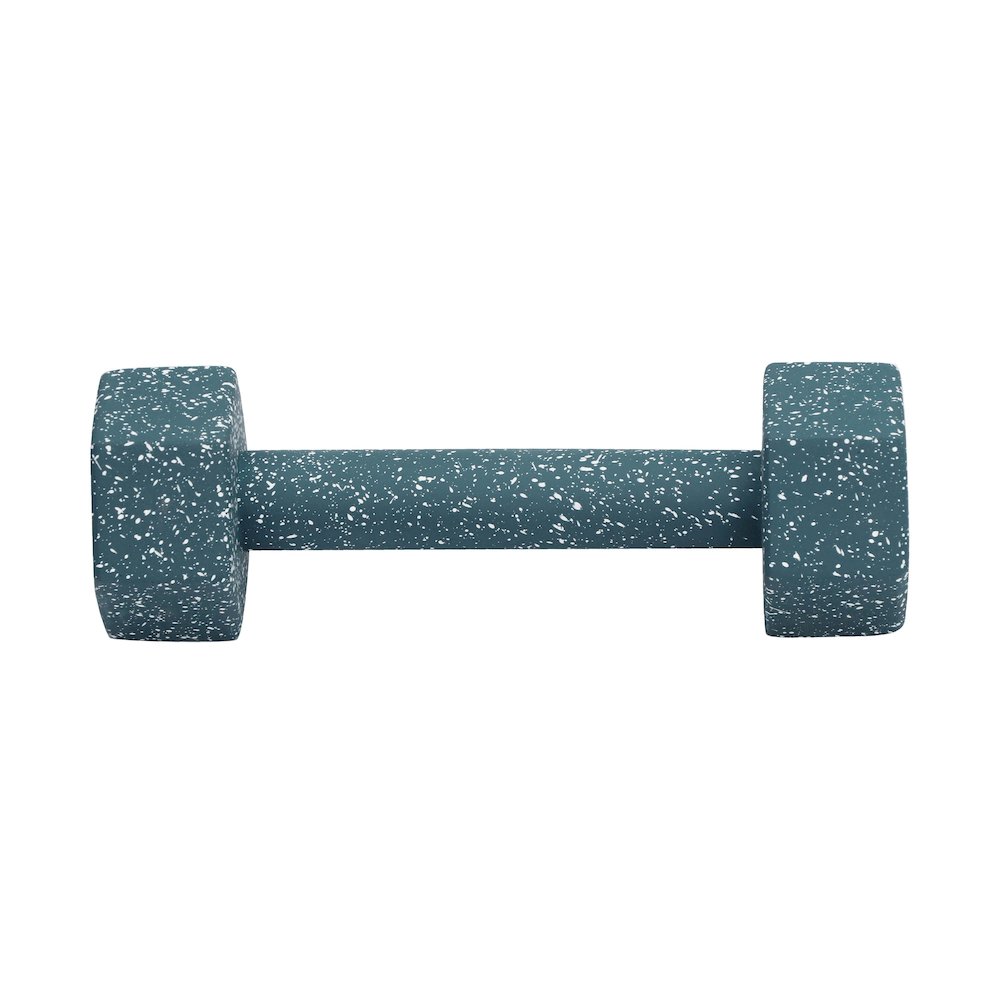Gabby Speckled Blue Decorative Dumbbell. Picture 3