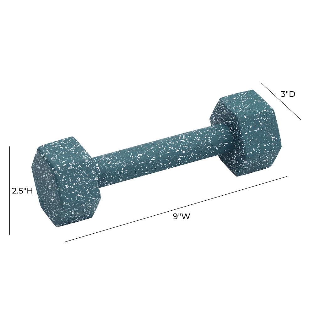 Gabby Speckled Blue Decorative Dumbbell. Picture 5