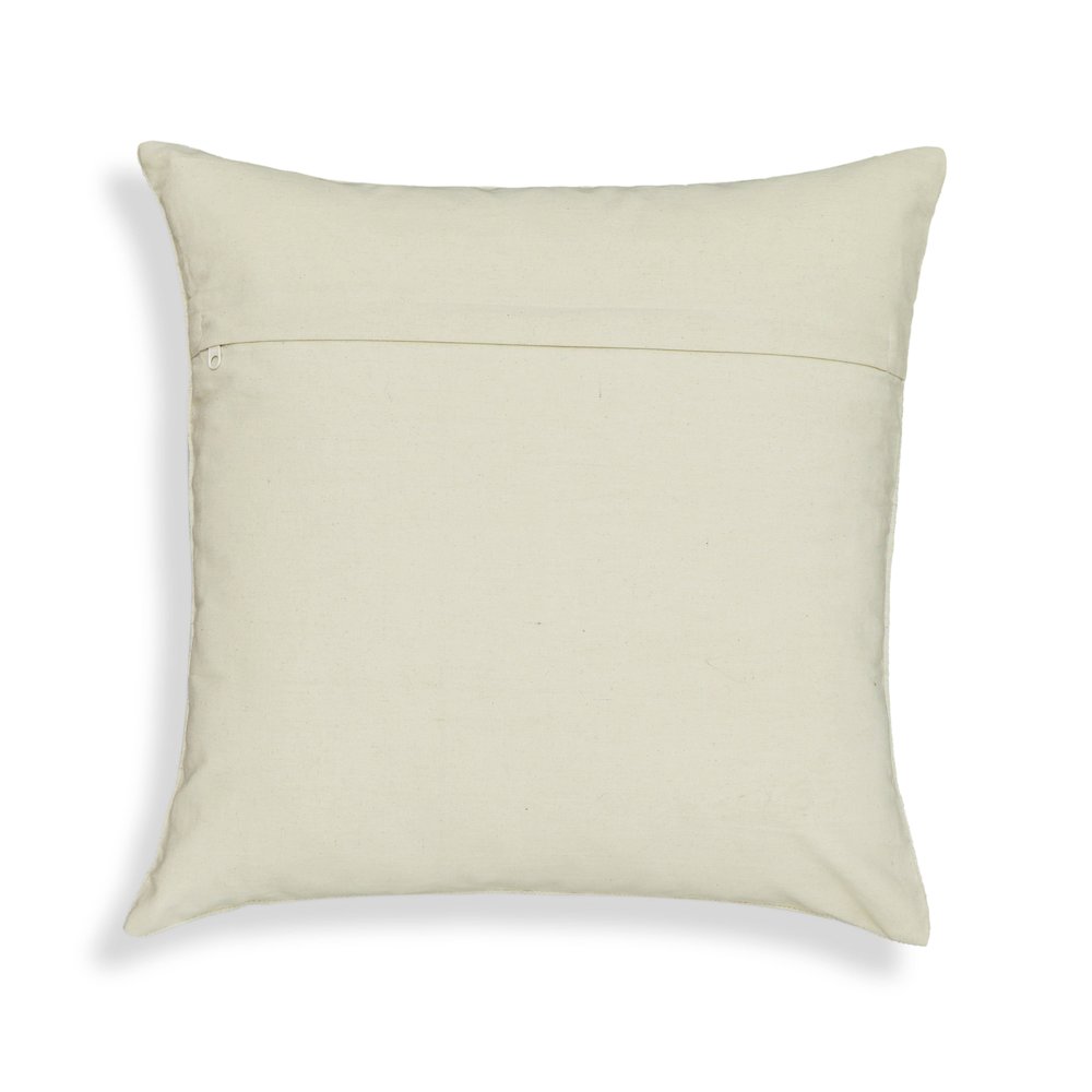 Aztec Cream & Indigo Wool 20 inch Square Accent Cushion. Picture 3