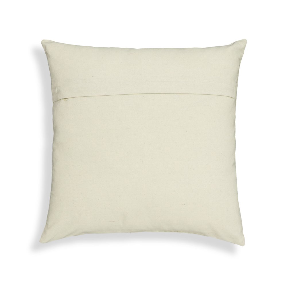 Tulip Embroidered Floral Wool 20 inch Square Accent Cushion. Picture 3