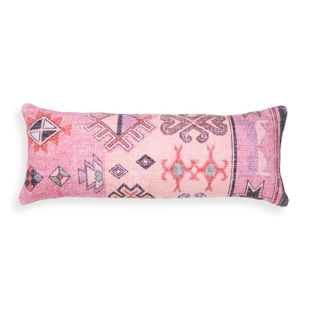 Persia Pink Cotton 27 x 10 inch Bolster Pillow. Picture 1