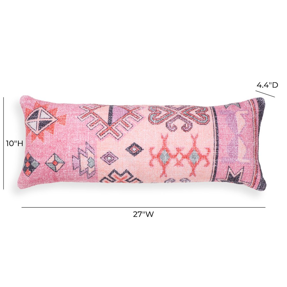 Persia Pink Cotton 27 x 10 inch Bolster Pillow. Picture 5
