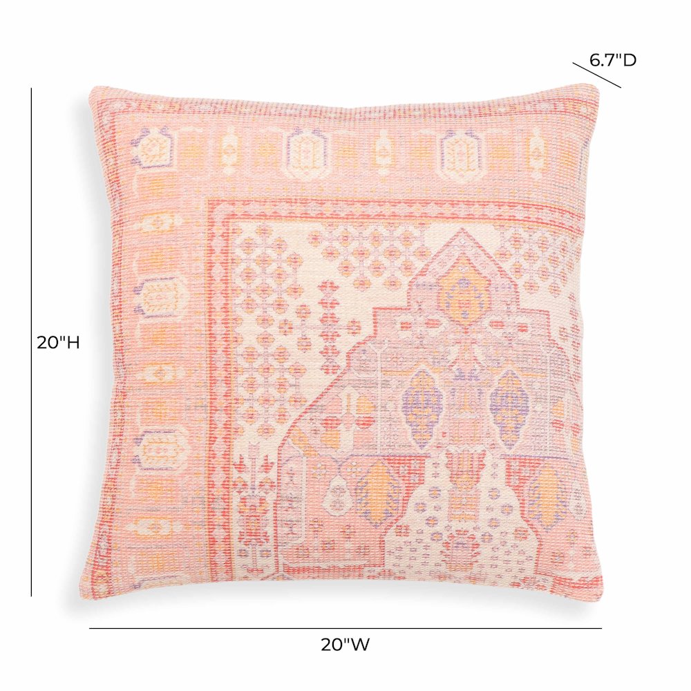 Persia Pink 20 inch Square Accent Pillow. Picture 4