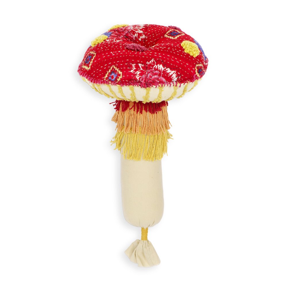 Mushroom Hand Sewn Pillow. Picture 1