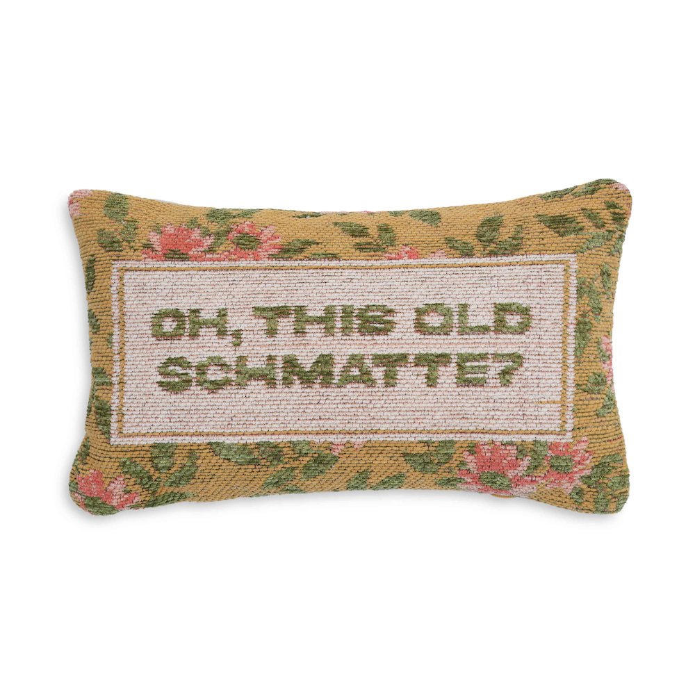 Oh, This Old Schmatte Jacquard Cotton Pillow. Picture 1