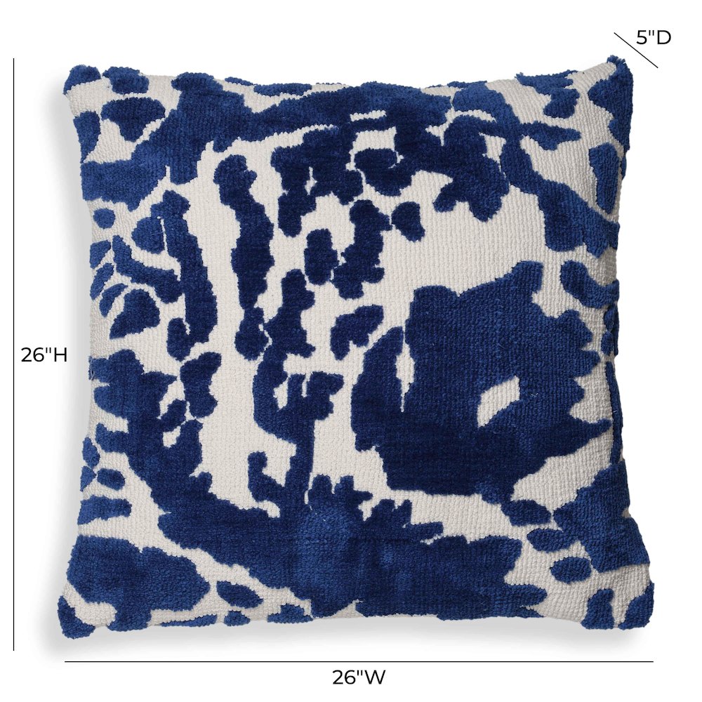 Coast Royal Blue Tufted 26" Square Pillow. Picture 4