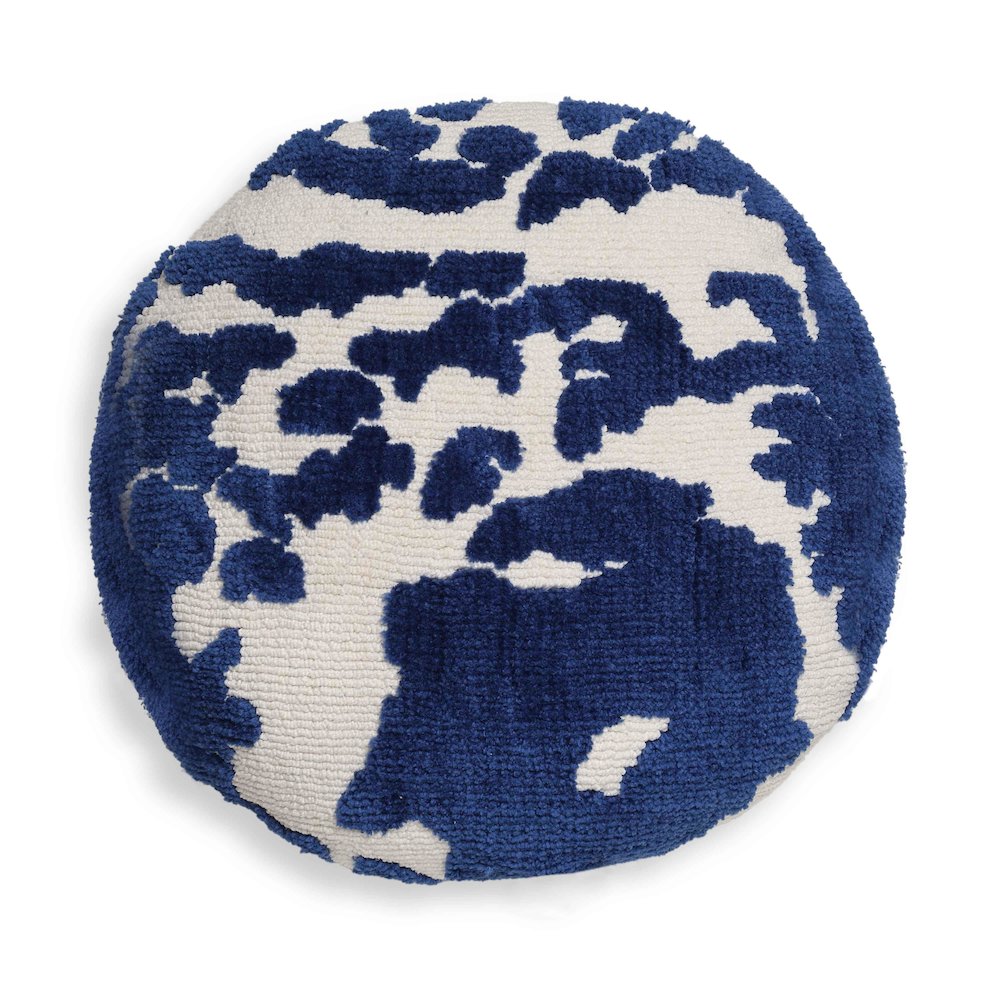 Coast Royal Blue Tufted 20" Round Pillow. Picture 1