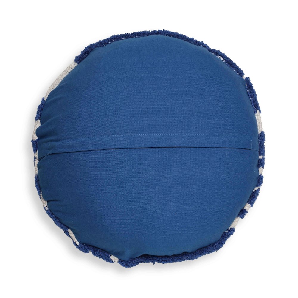 Coast Royal Blue Tufted 20" Round Pillow. Picture 2