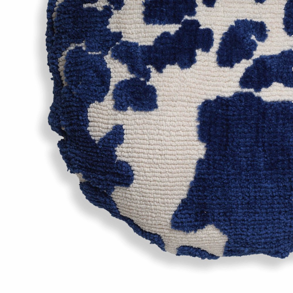 Coast Royal Blue Tufted 20" Round Pillow. Picture 3