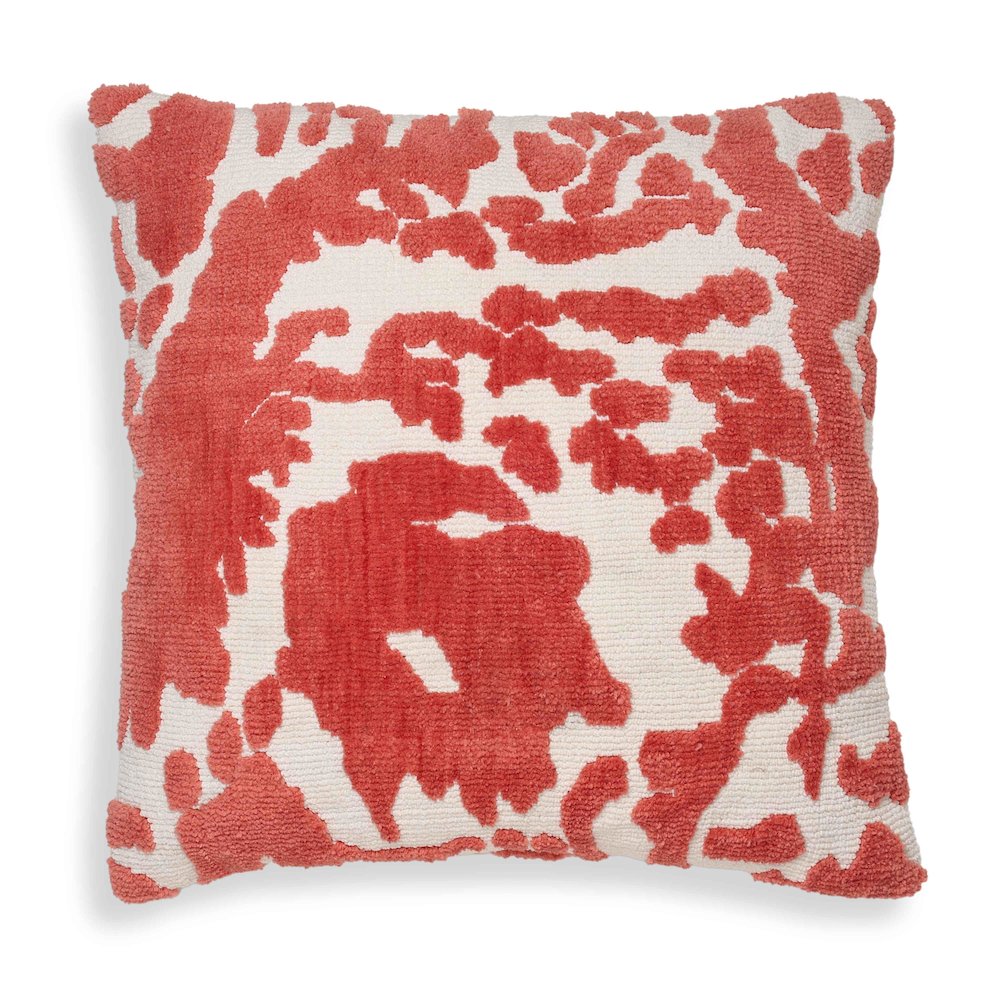 Coast Coral Pink Tufted 26" Square Pillow. Picture 1