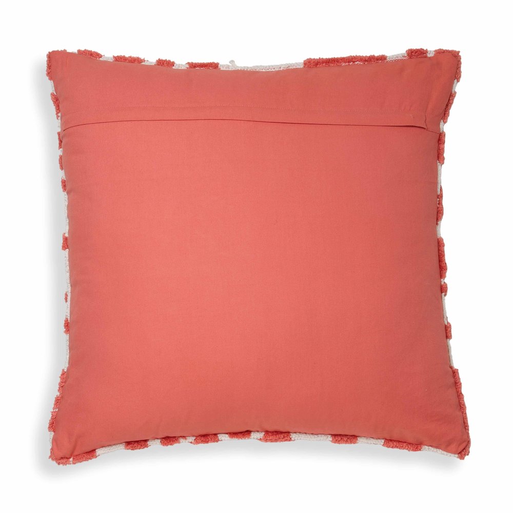 Coast Coral Pink Tufted 26" Square Pillow. Picture 2