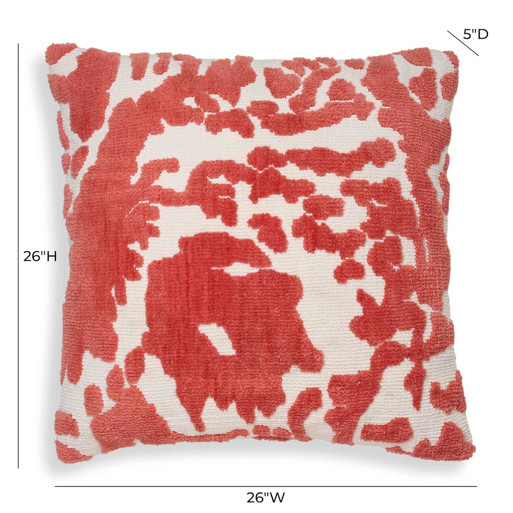 Coast Coral Pink Tufted 26" Square Pillow. Picture 4
