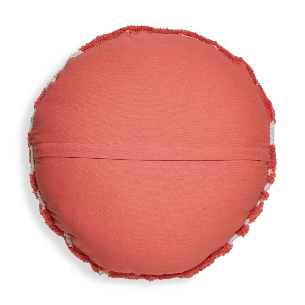 Coast Coral Pink Tufted 20" Round Pillow. Picture 2
