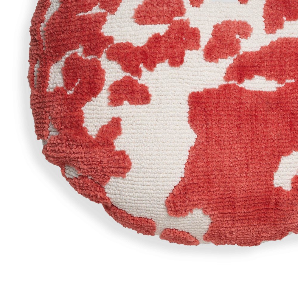 Coast Coral Pink Tufted 20" Round Pillow. Picture 3