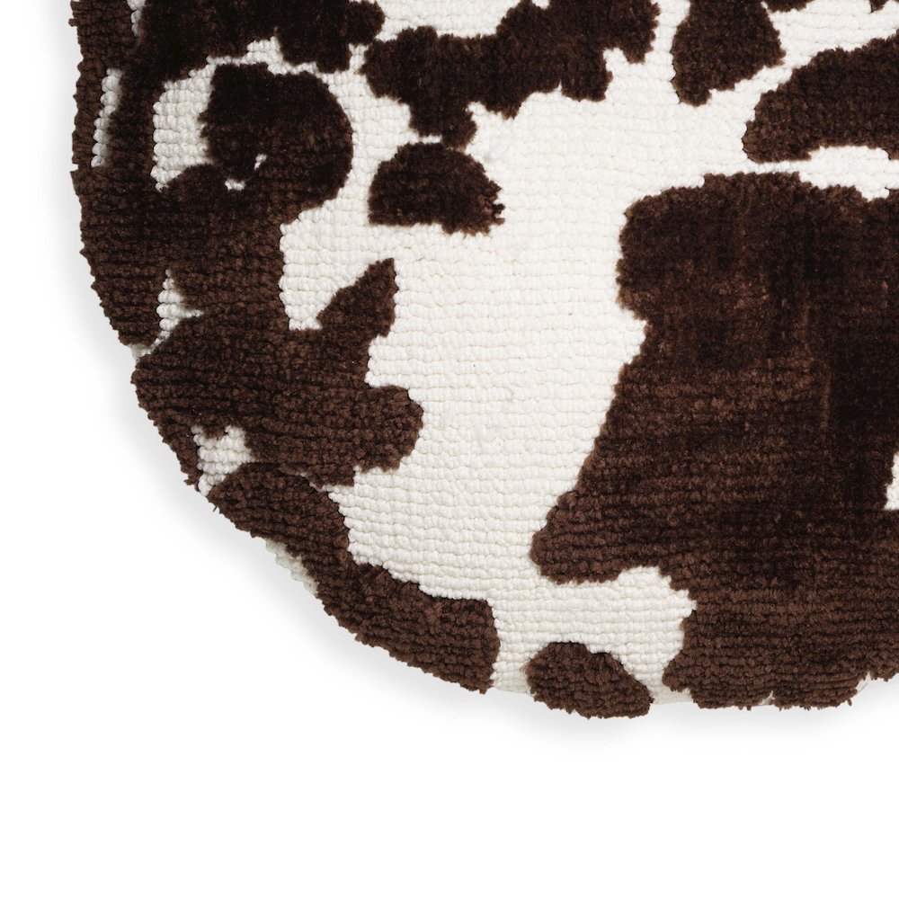 Coast Chocolate Brown Tufted 20" Round Pillow. Picture 3