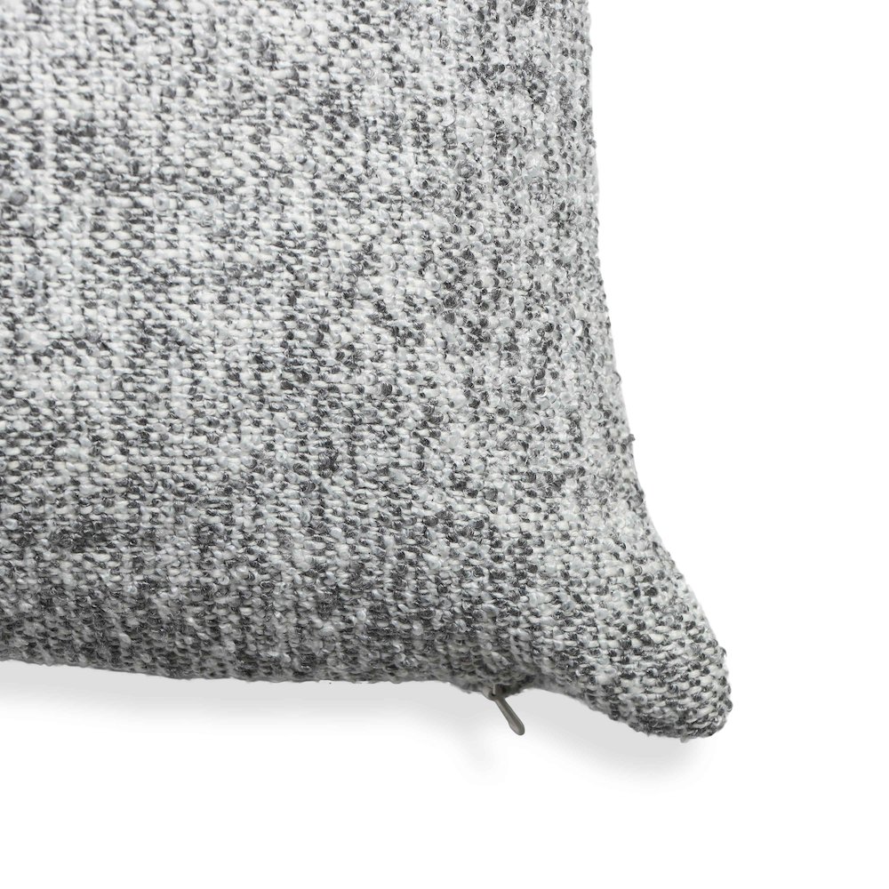 Poh Washed Grey Boucle 20" Square Accent Pillow. Picture 3