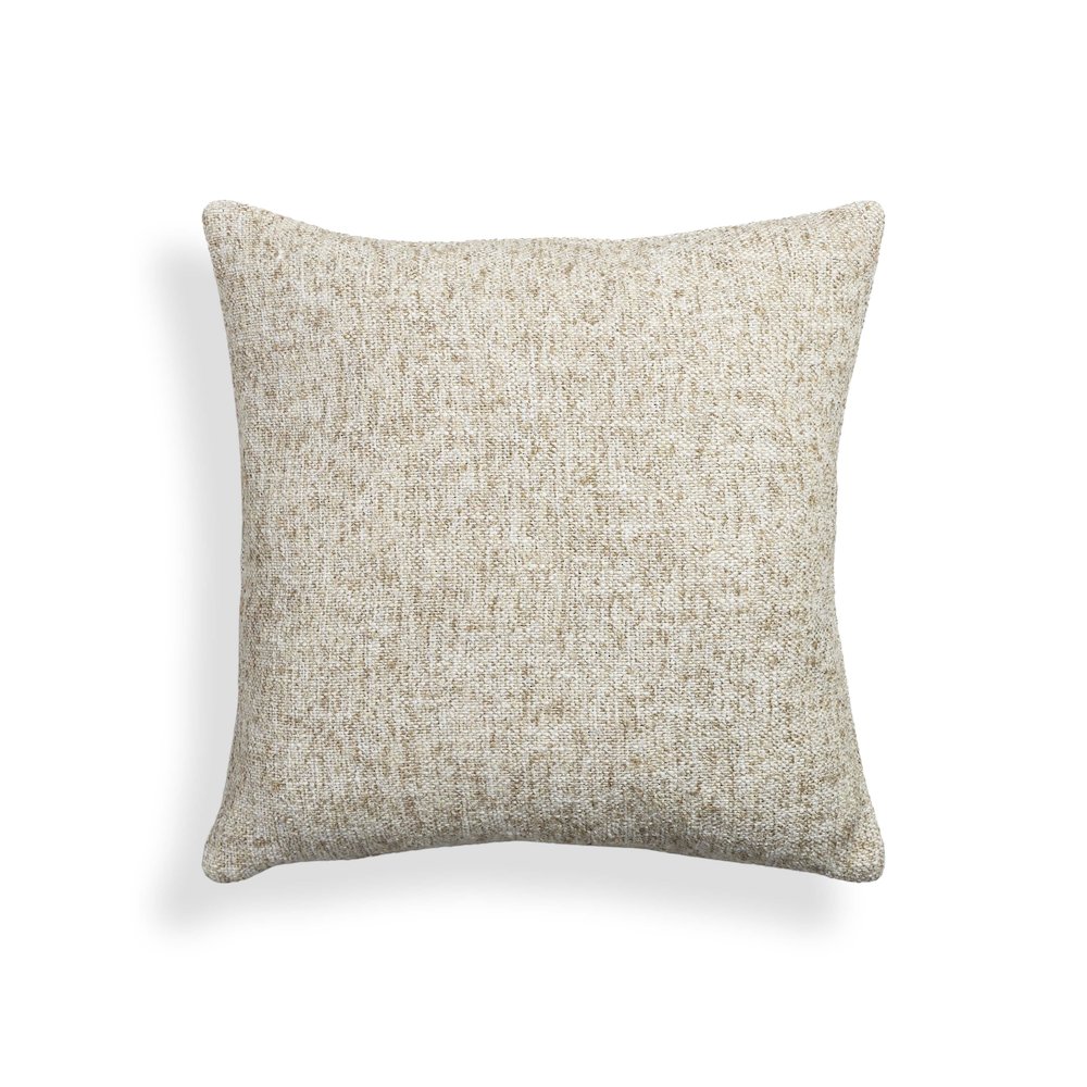 Poh Washed Beige Boucle 16" Square Accent Pillow. Picture 1