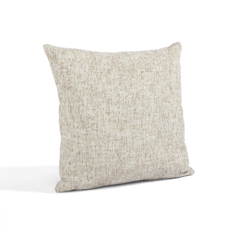 Poh Washed Beige Boucle 16" Square Accent Pillow. Picture 2