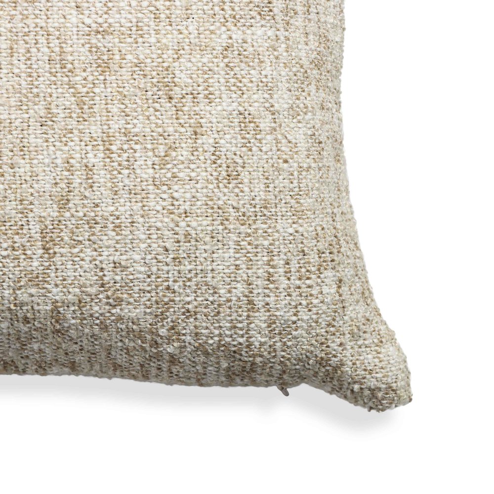 Poh Washed Beige Boucle 16" Square Accent Pillow. Picture 3