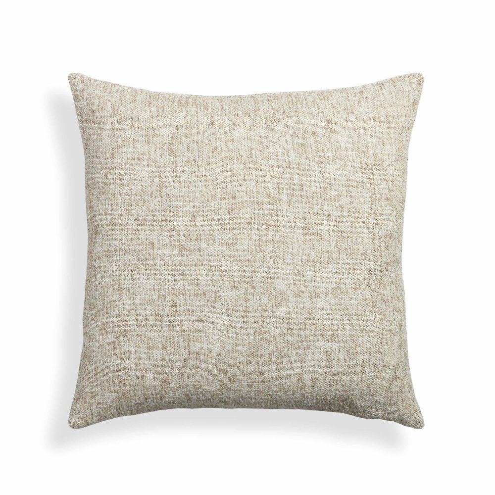 Poh Washed Beige Boucle 20" Square Accent Pillow. Picture 1