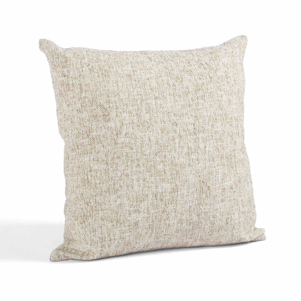 Poh Washed Beige Boucle 20" Square Accent Pillow. Picture 2