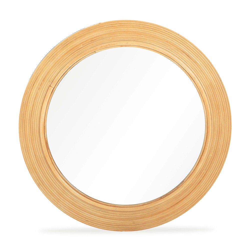 Tanya Natural Rattan Round Wall Mirror. Picture 1