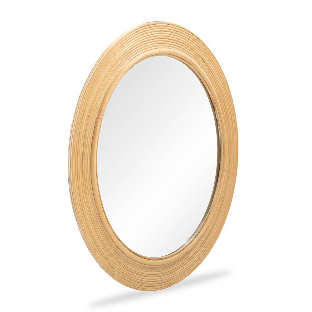 Tanya Natural Rattan Round Wall Mirror. Picture 2