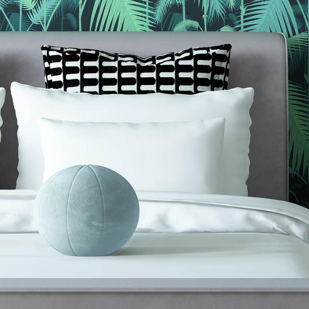 Boba 9" Sea Blue Velvet Pillow. Picture 7