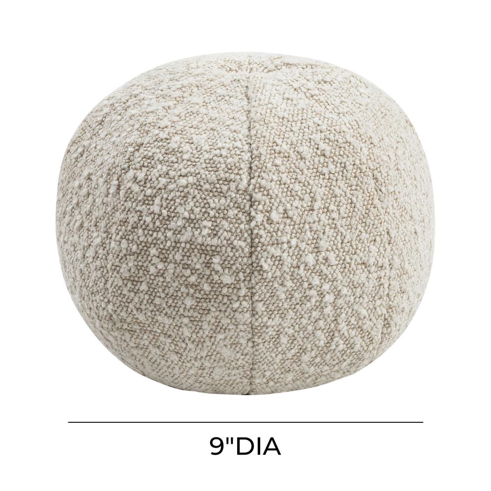 Boba 9" Beige Boucle Pillow. Picture 5