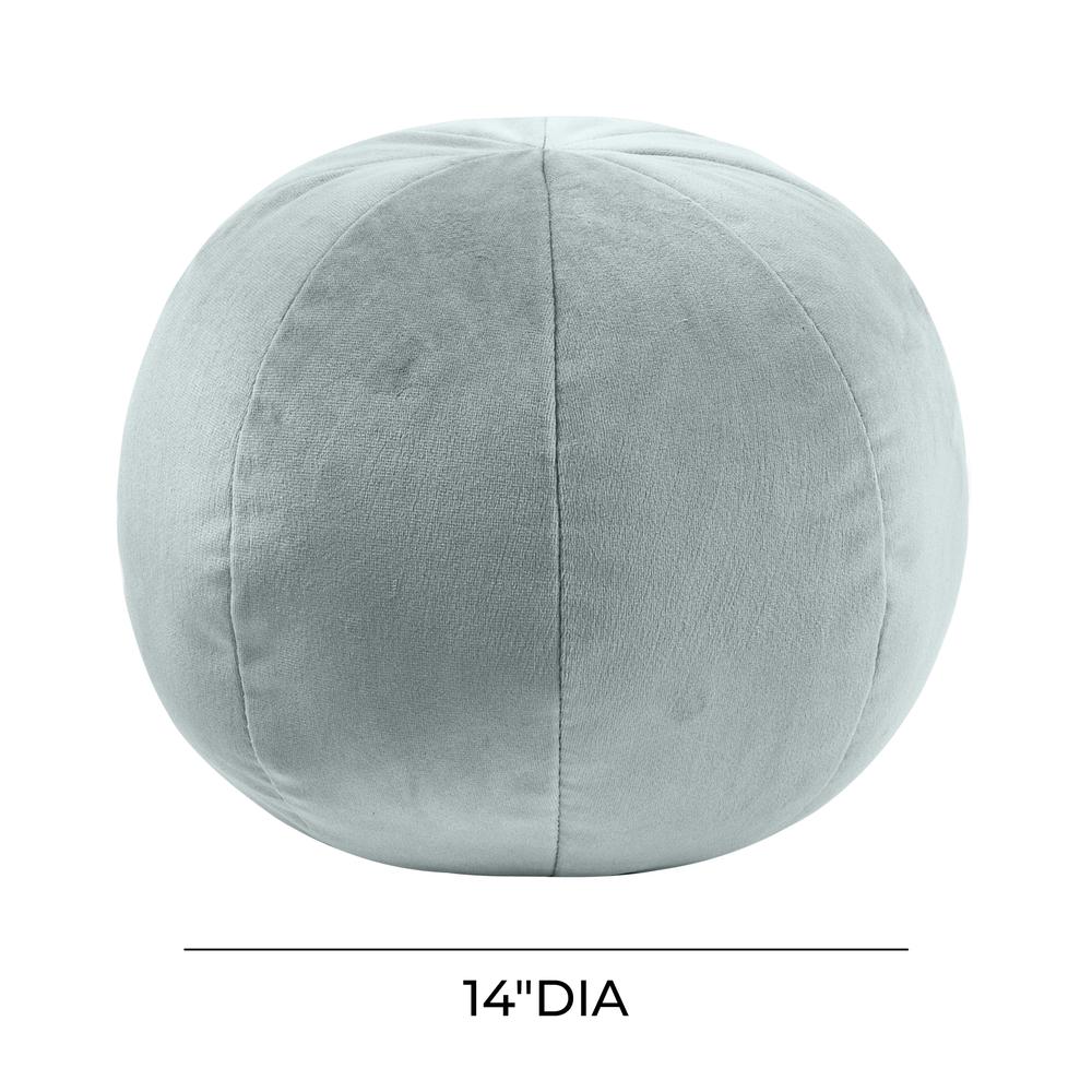 Boba 14" Sea Blue Velvet Pillow. Picture 4
