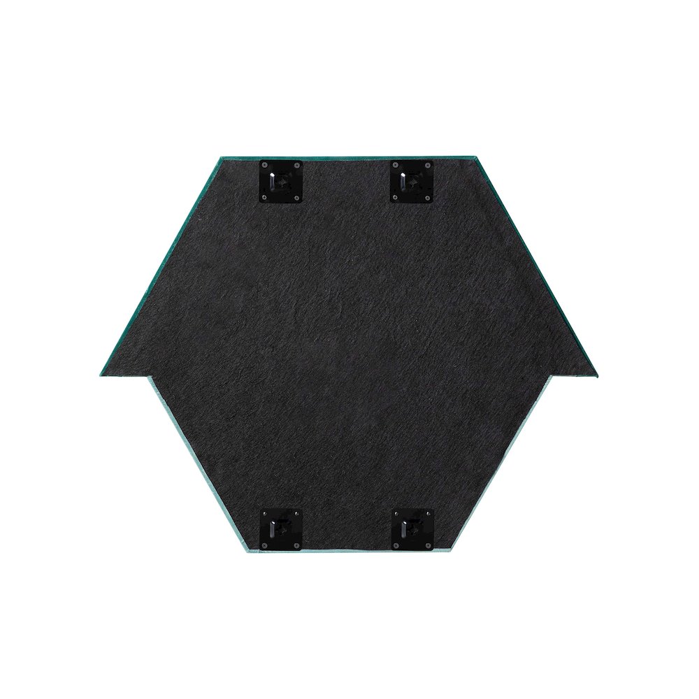 Lally Aqua Velvet Prism Wall Mirror. Picture 4