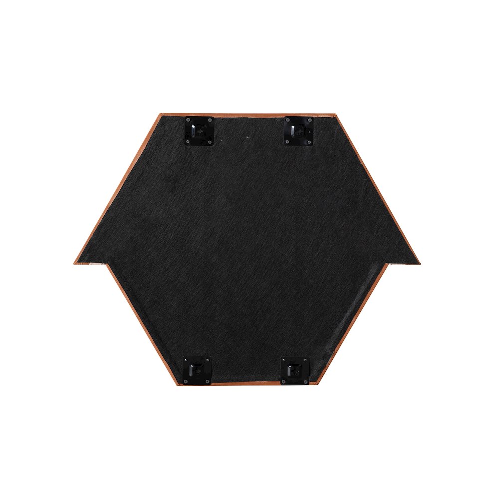 Lally Terracotta Velvet Prism Wall Mirror. Picture 4