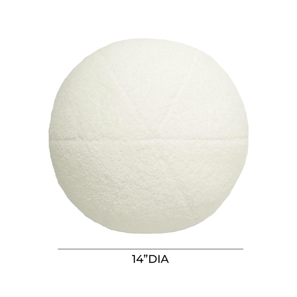 Boba Cream Vegan Shearling 14" Pillow. Picture 3