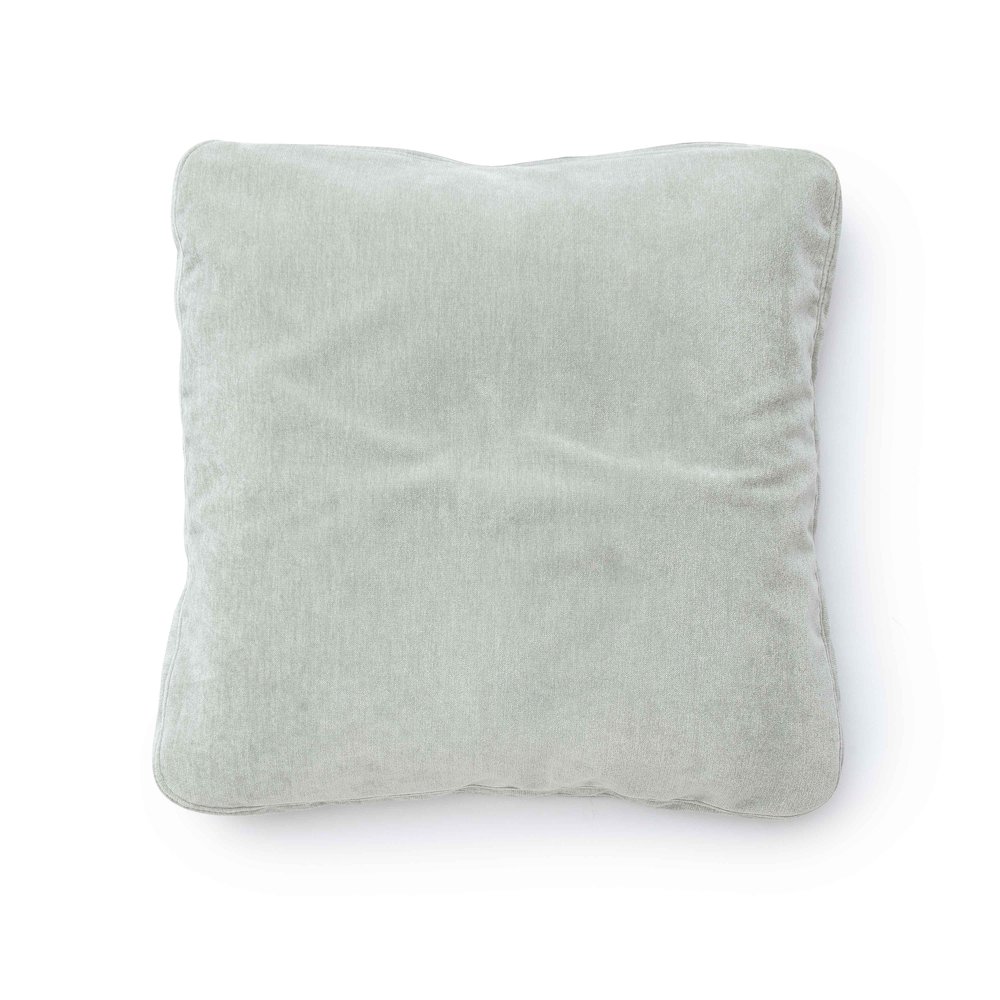 Tipsy Mint Green Upcycled Chenille 20 x 20 inch Square Floppy Pillow. Picture 3