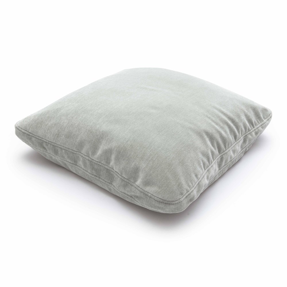 Tipsy Mint Green Upcycled Chenille 20 x 20 inch Square Floppy Pillow. Picture 4