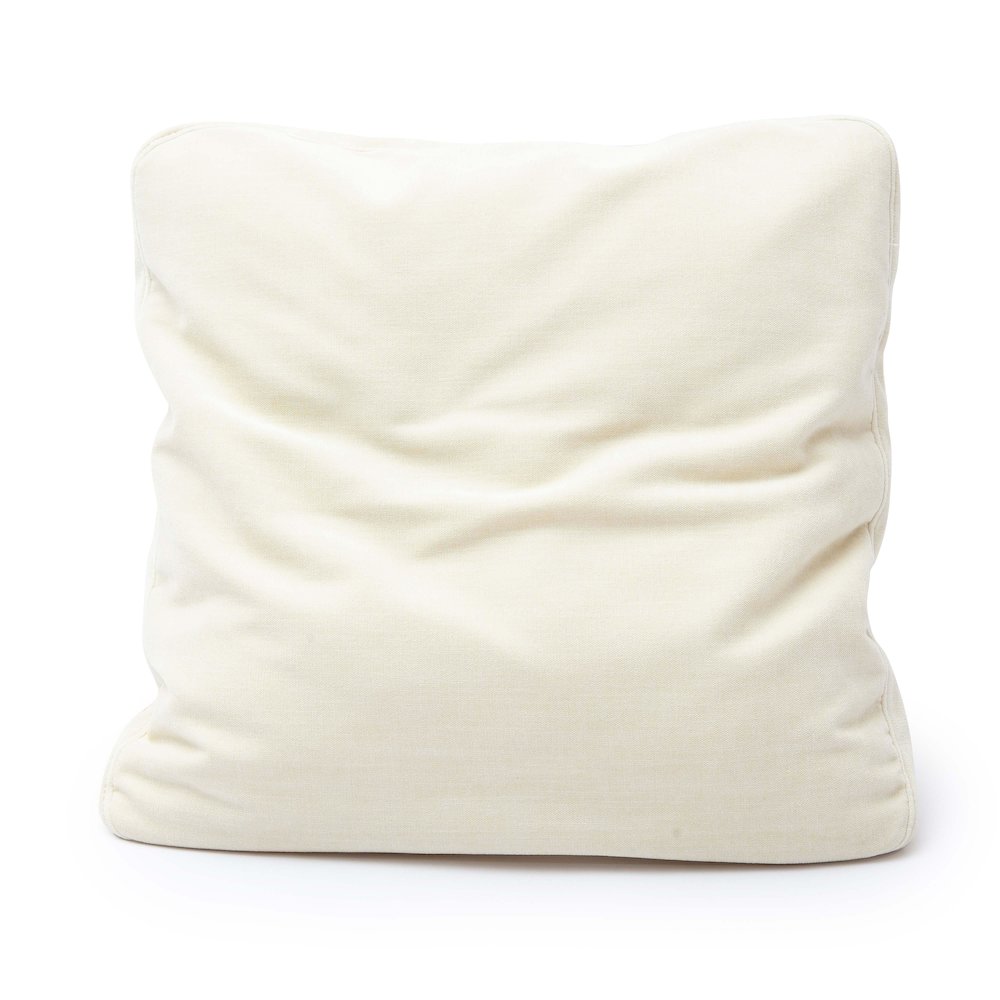 Tipsy Cream Chenille 24 x 24 inch Square Floppy Pillow. Picture 1