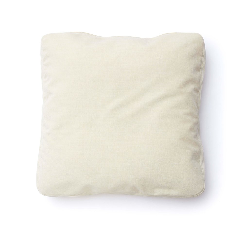 Tipsy Cream Chenille 24 x 24 inch Square Floppy Pillow. Picture 3
