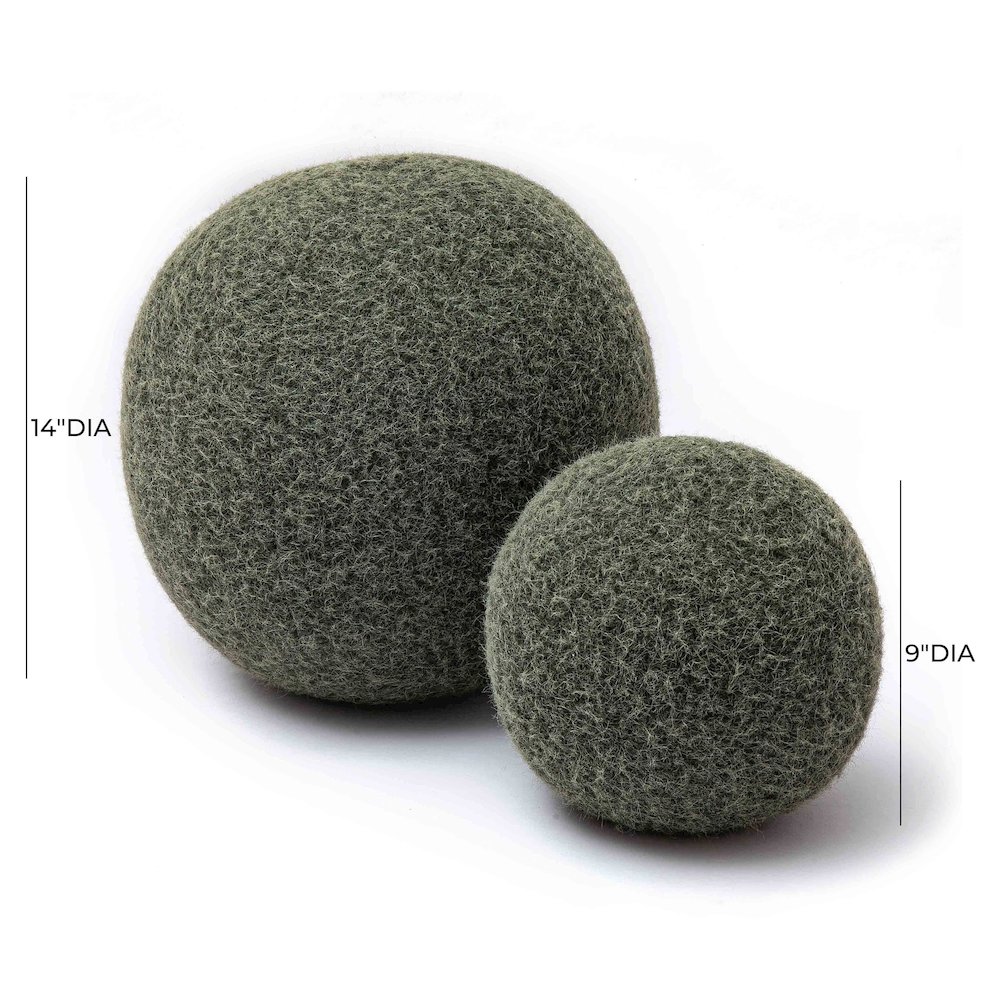 Boba Green Long Mohair 9 inch Pillow. Picture 6