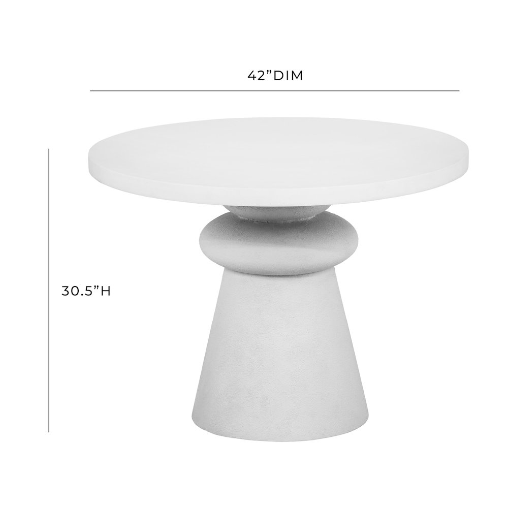Lupita White 42 inch Dinette Table. Picture 5